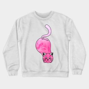 Cute PINK CAT For Kitty Lovers Crewneck Sweatshirt